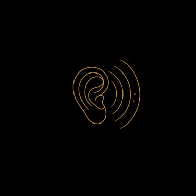 Oreille avec ondes sonores symbolisant la clairaudience