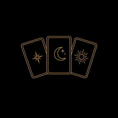 Trois cartes de tarot symbolisant le tirage